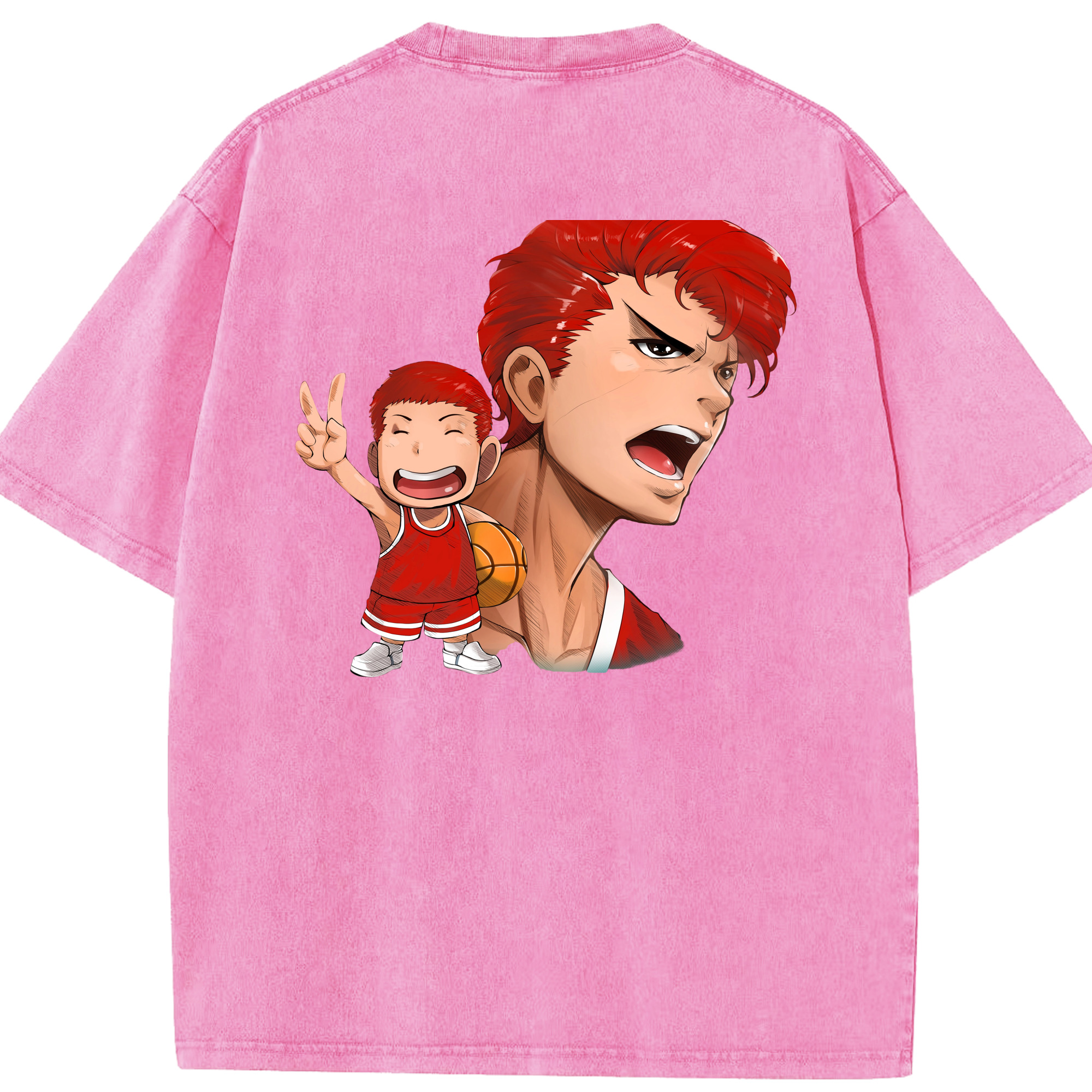 （画像用） SLAM DUNK／スラムダンク 綿100% ヴィンテージ風 半袖Tシャツ（背面プリント）